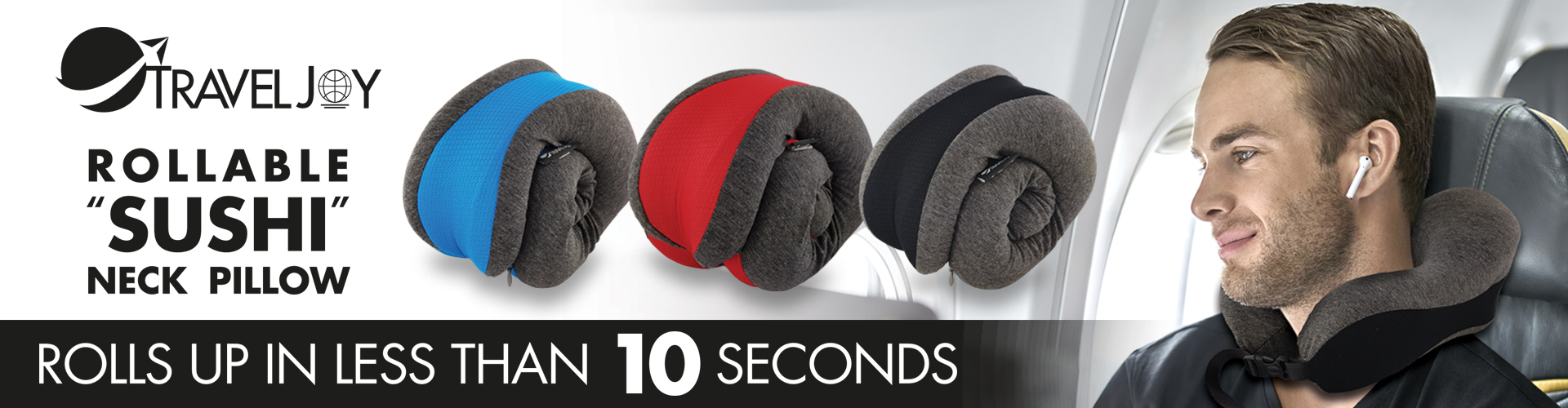 Travel Joy Sushi Roll Travel Pillow